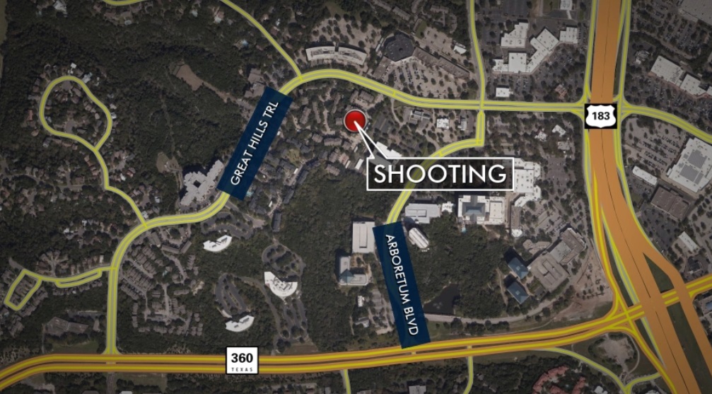 PHOTO Map Of The Exact Location Of The Austin Texas Shooting Sunday