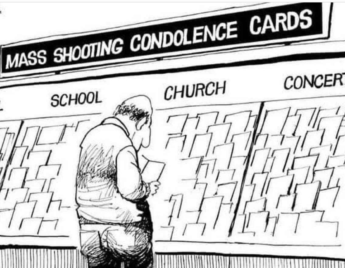 PHOTO Mass Shooting Condolence Cards Meme