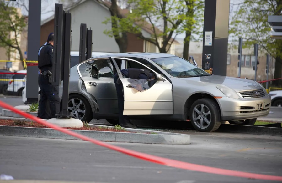 PHOTO Of Car That Was Messed Up By Police Who Shot Man And His Daughter In McDonald's Chicago Drive Thru