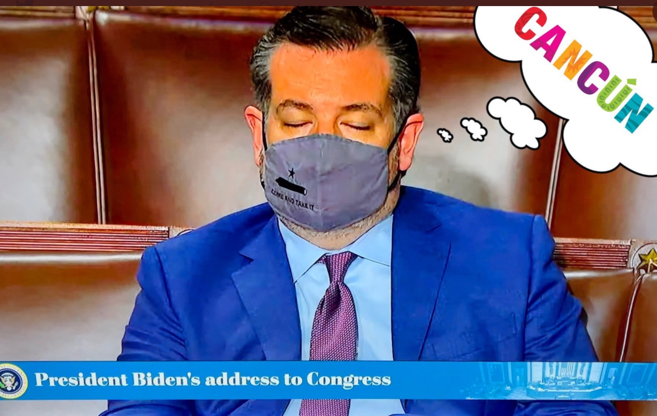 PHOTO Sleepy Ted Cruz Dreaming Of Cancun