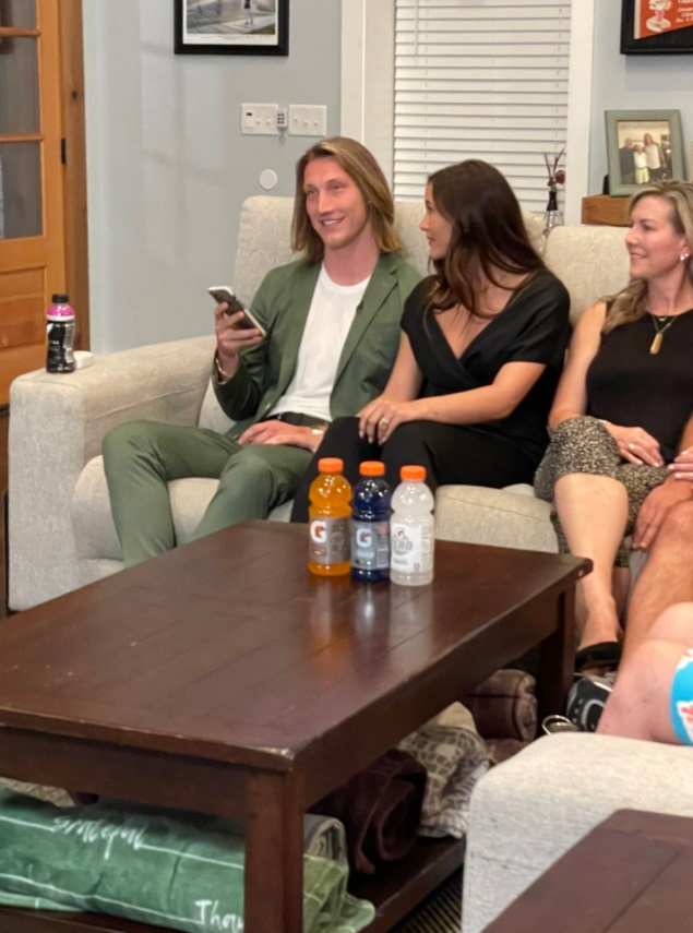 PHOTO The Paint On Trevor Lawrence's Parents Family Room Table Is All Chipped Off