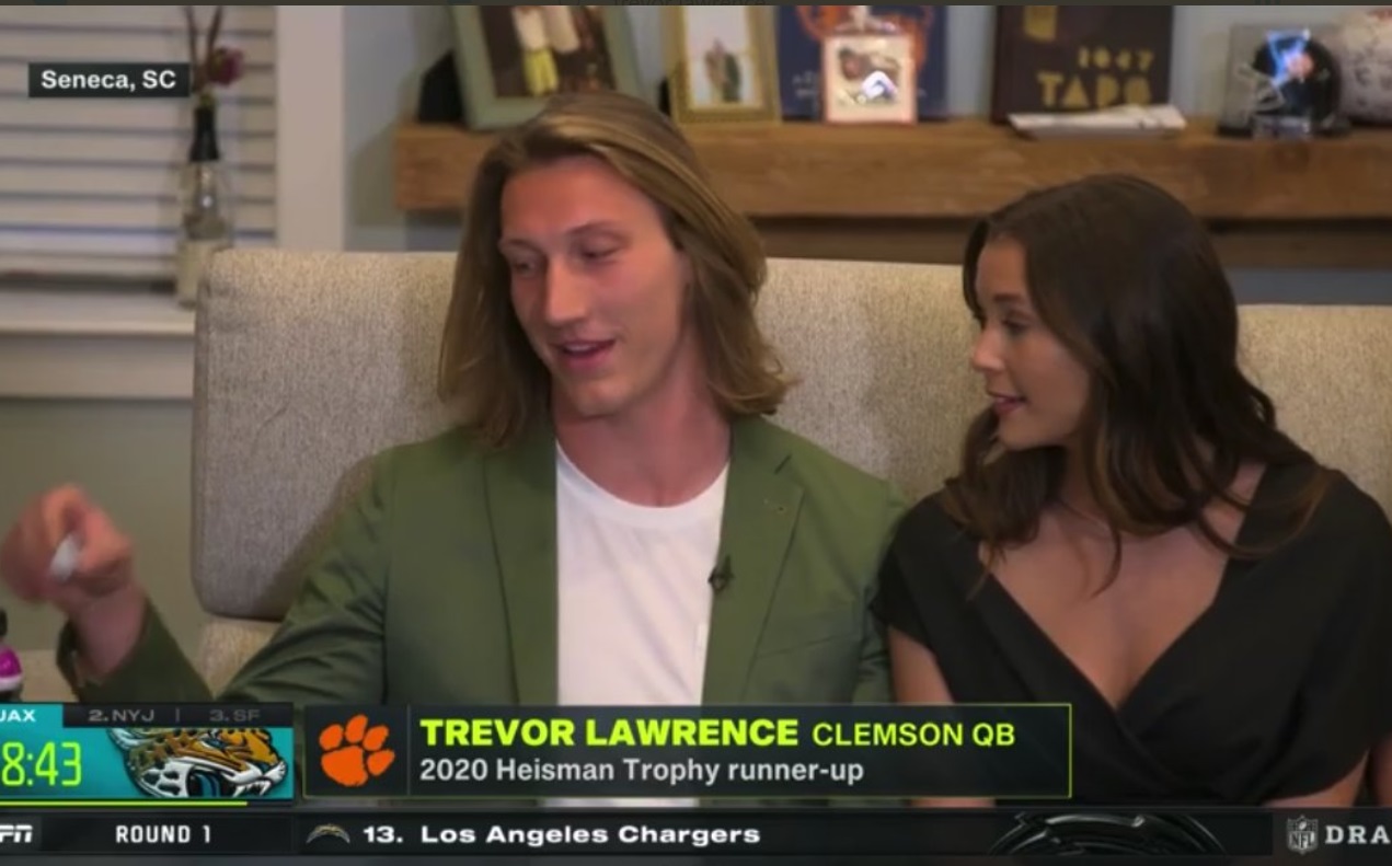 PHOTO Trevor Lawrence's Hair Is Longer Than His Wife's