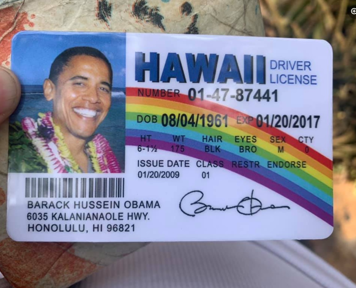 PHOTO Barack Obama's Hawaii Driver's License