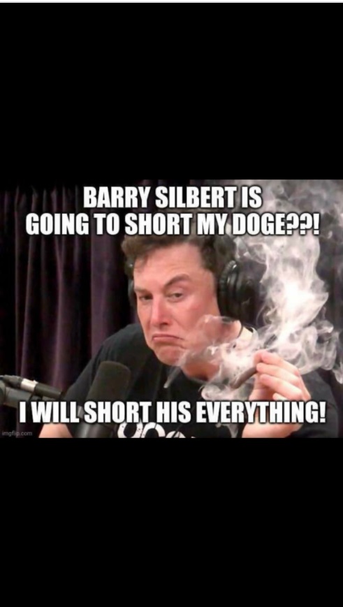 PHOTO Barry Silbert Is Going To Short My Doge I Will Short His Everything Elon Musk Meme