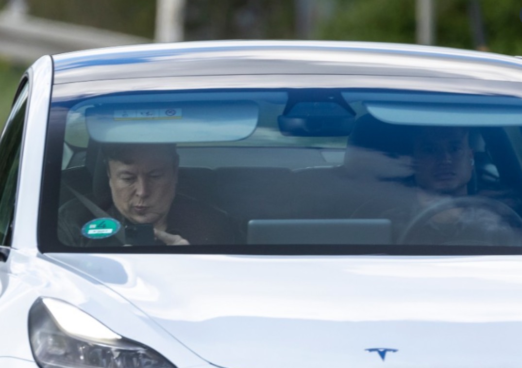 PHOTO Elon Musk Being Driven To Tesla Gigafactory Construction Site In Berlin Germany