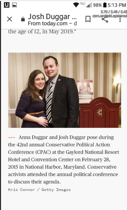 PHOTO Josh Duggar With His Wife At Conservative Conference In 2015