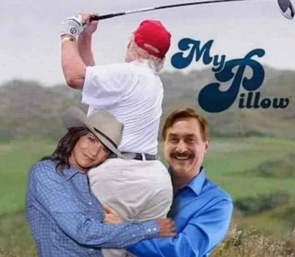 PHOTO Kristi Noem Hugging Donald Trump's Butt