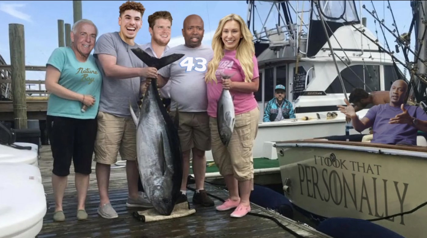 PHOTO LaMelo Ball And The Charlotte Hornets Gone Fishing