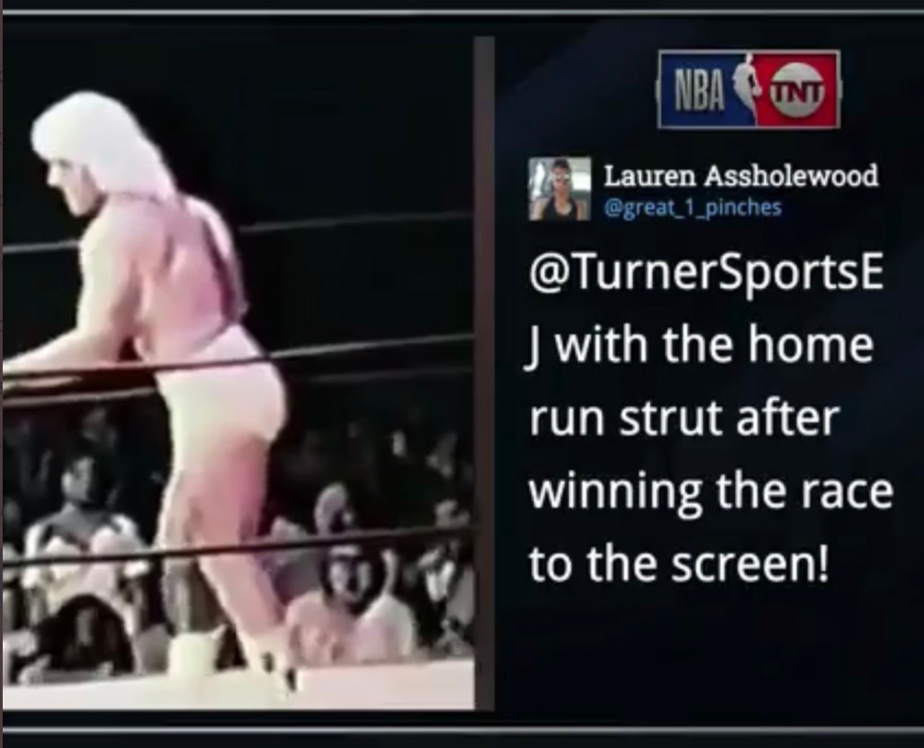 PHOTO Someone With The NBA Lauren Assholewood Trolling Ernie Johnson