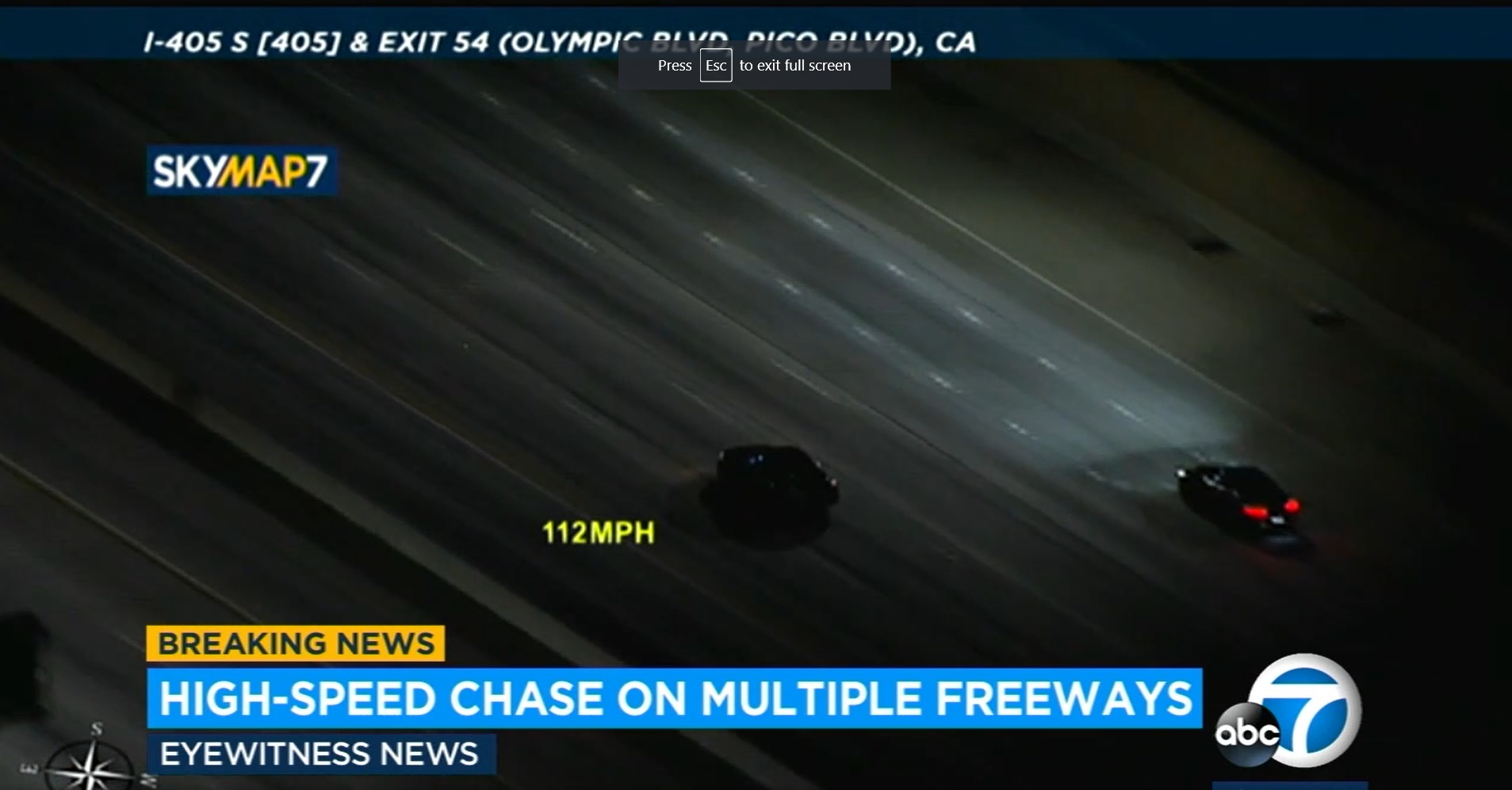 PHOTO Suspect In High Speed Chase Driving 112 MPH On The 405 Without Headlights