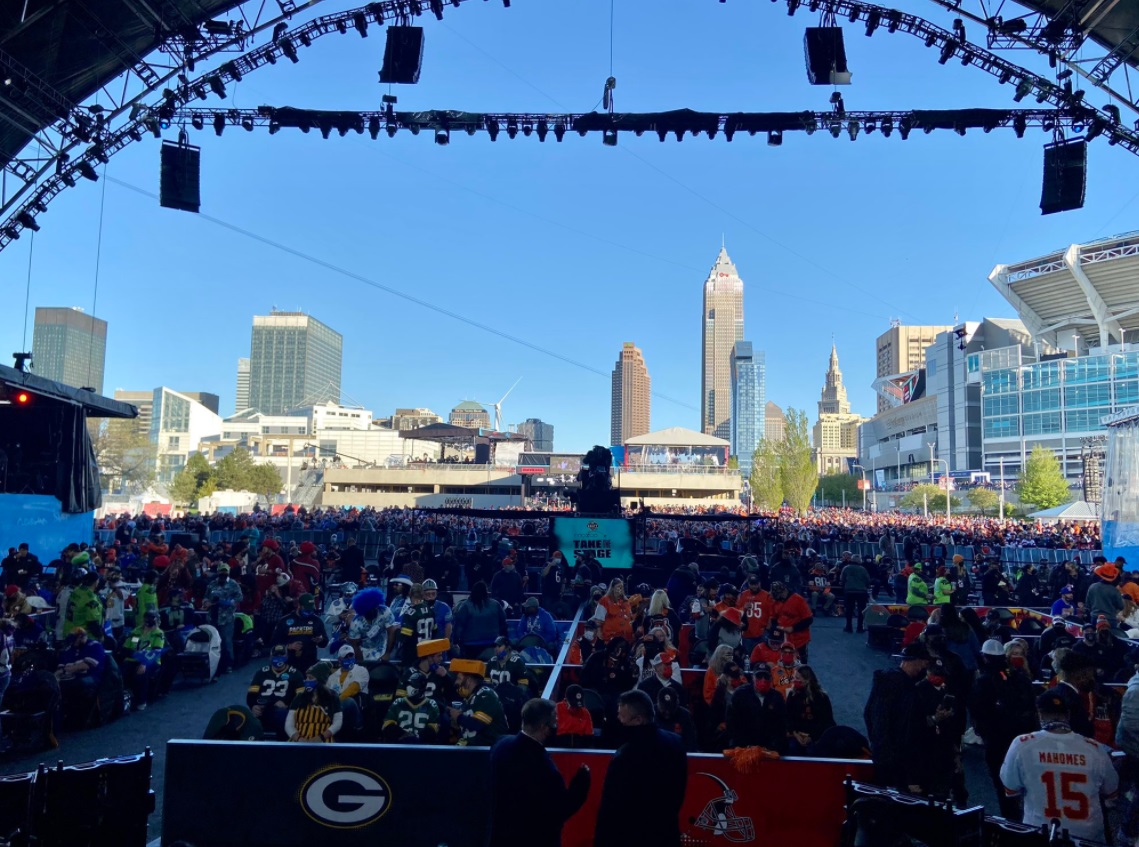 PHOTO The View Roger Goodell Got Of Downtown Cleveland While Hosting The NFL Draft