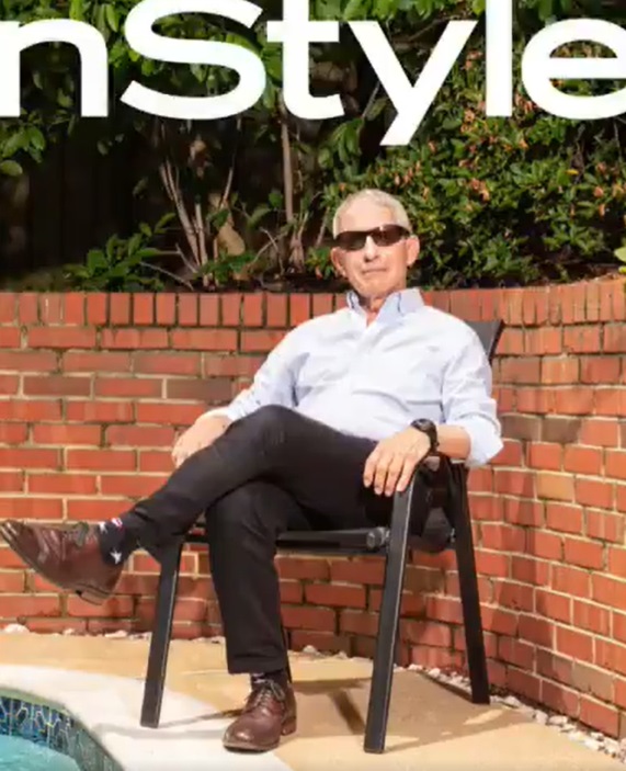 PHOTO Anthony Fauci Sitting Back Comfortably In His Chair With Sunglasses On After Everyone Found Out He Lied