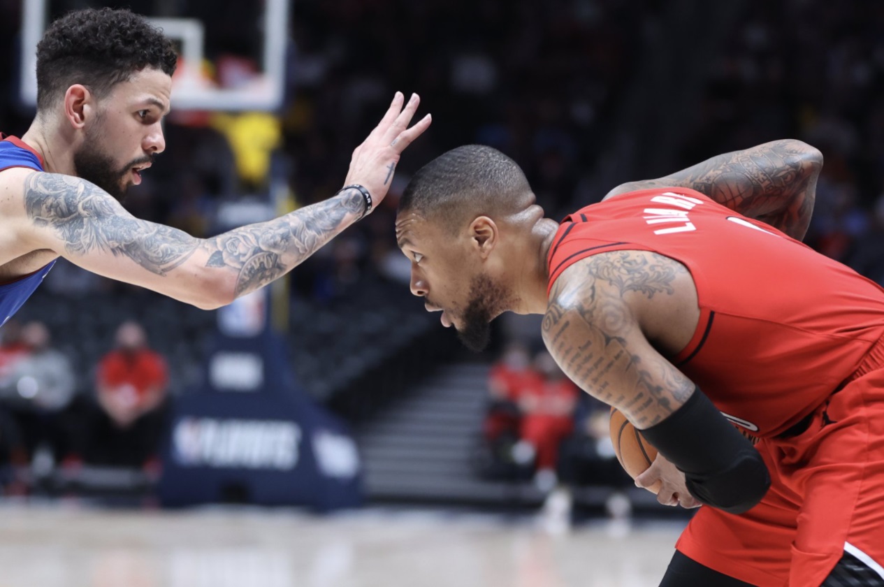 PHOTO Austin Rivers Defending Damian Lillard's Head Instead Of The Ball In Game 5