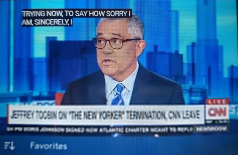 PHOTO Closed Captions Catch Jeffrey Toobin Saying How Sorry He Is For Exposing Himself On Zoom Call