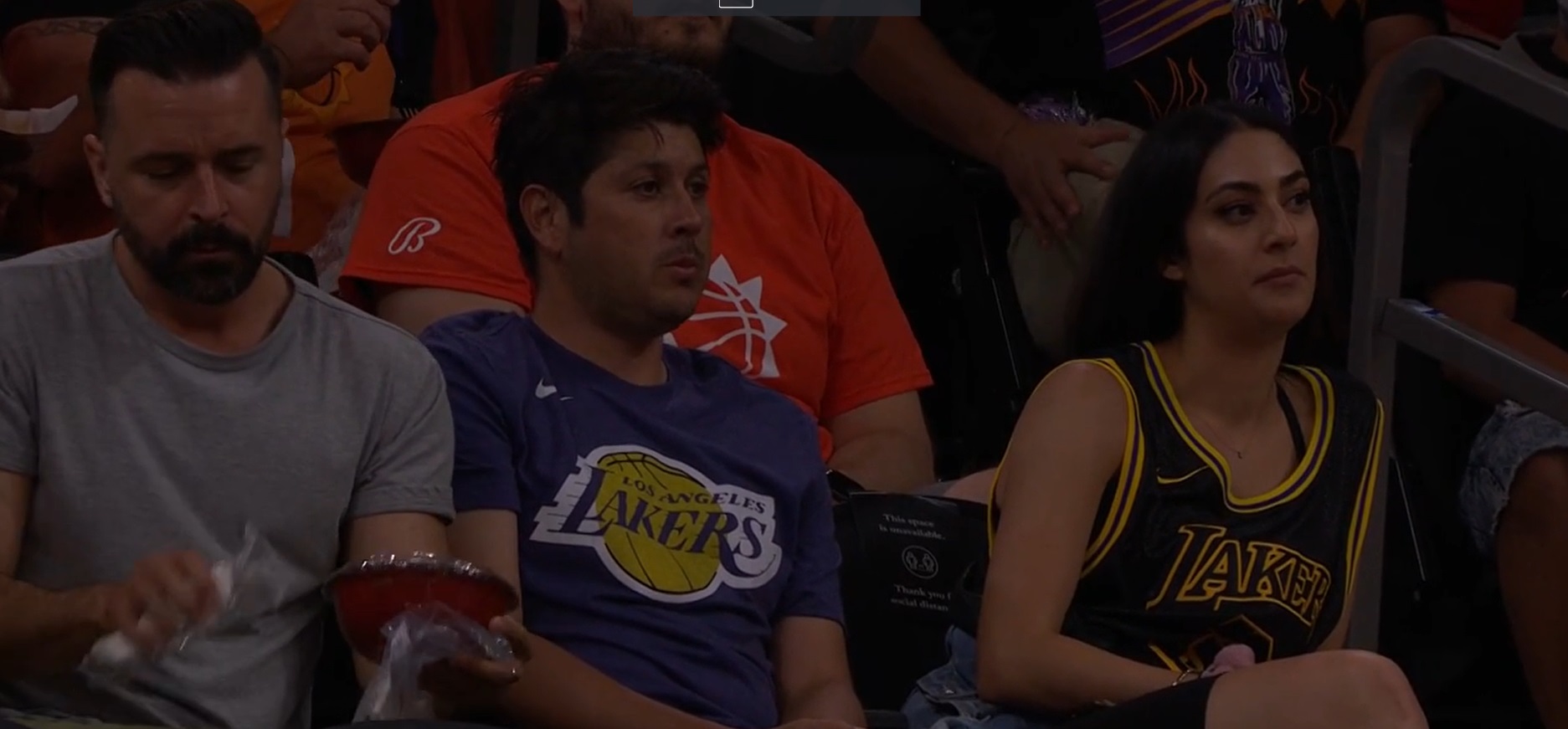 PHOTO Hot Brunette At Game 5 In Phoenix Hoping Her Laker Boyfriend Doesn't Leave Her