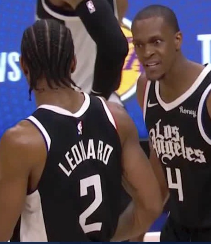 PHOTO Rajon Rondo Giving Kawhi Leonard Angry Death Stare Like I Left The Lakers For This Sht