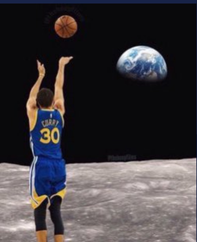 PHOTO Steph Curry Literally Shooting At The Moon