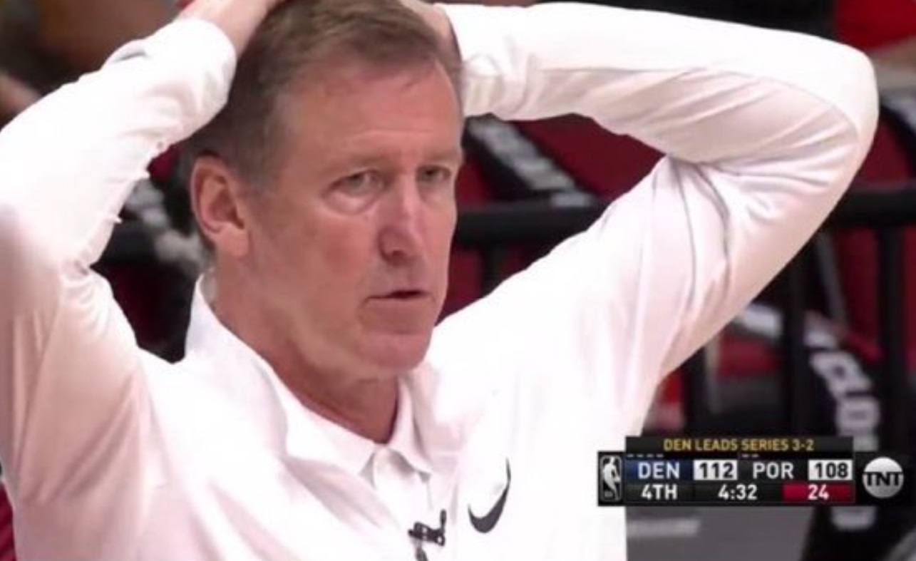 PHOTO Terry Stotts Realizing He's Going To Be Working At Wal-Mart Next Season