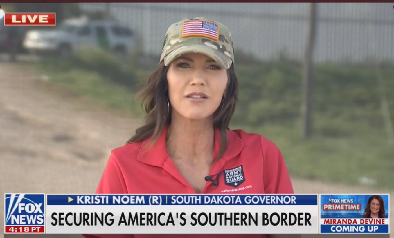 PHOTO Kristi Noem At US Mexico Border Looking Like She Just Joined The Army