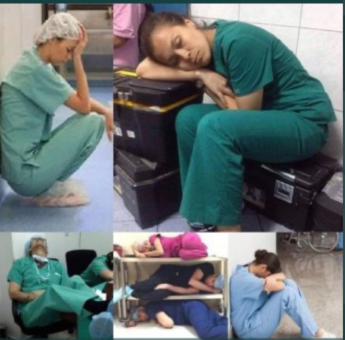 PHOTO Nurses In Florida Falling Asleep On The Job Because They Can't Keep Up With The Demand Of Treating COVID Patients