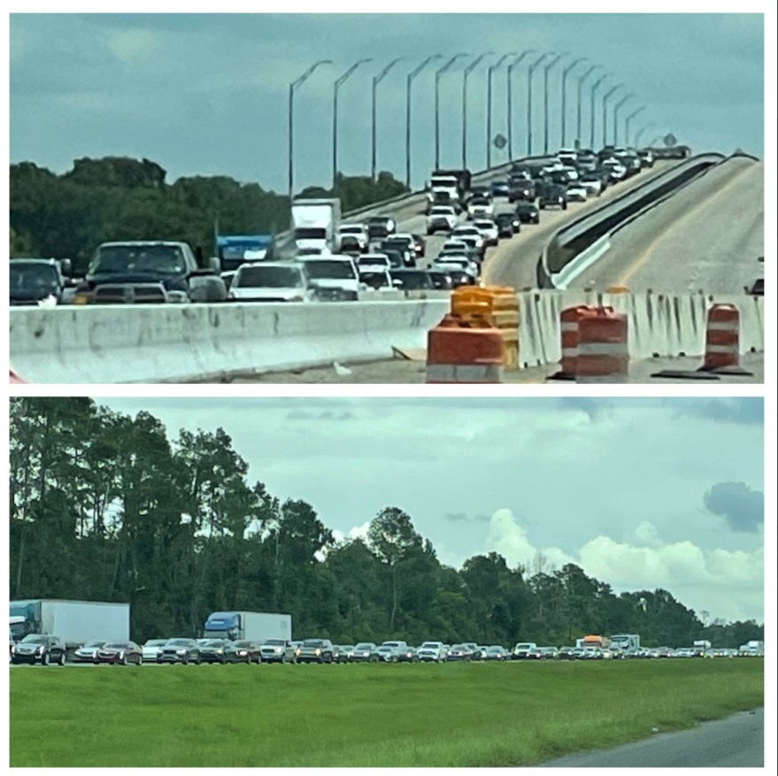 PHOTO 60 Miles Of Evacuation Traffic All The Way To The Texas State Line