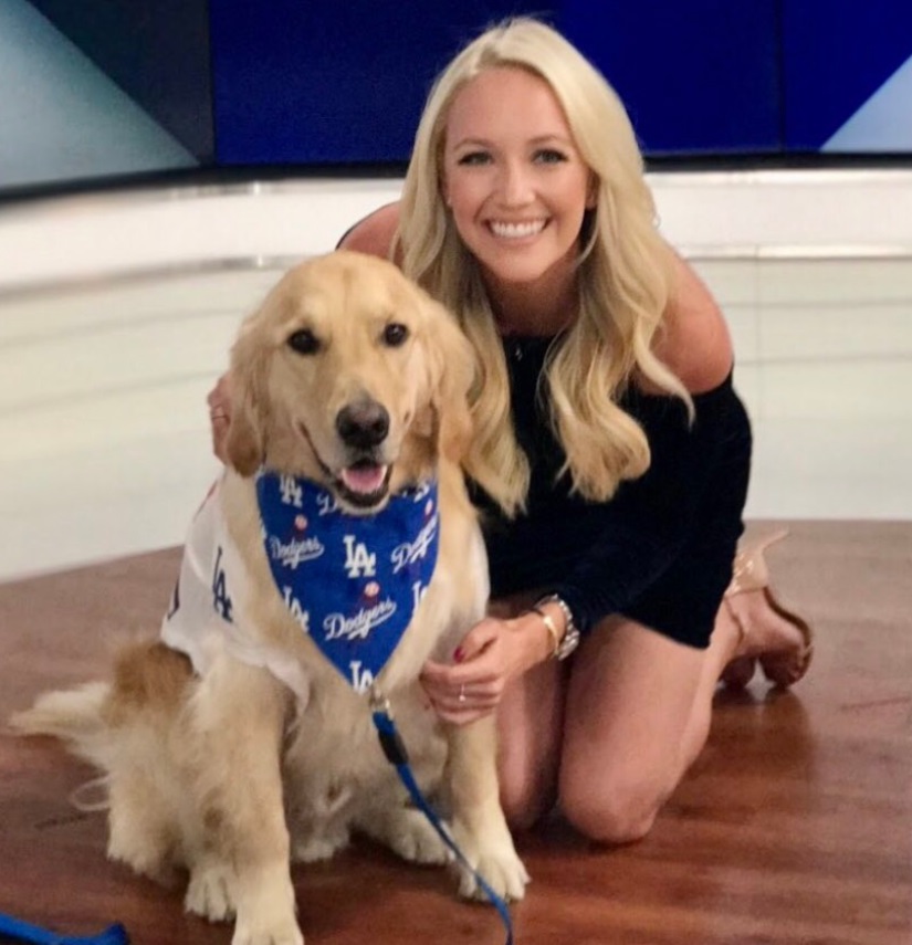 PHOTO Ashley Brewer's Dog Is A Dodgers Fan