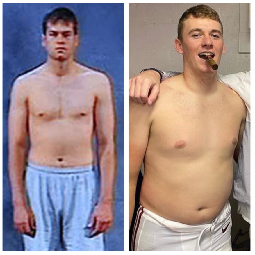 PHOTO Before And After Mac Jones Gained Weight