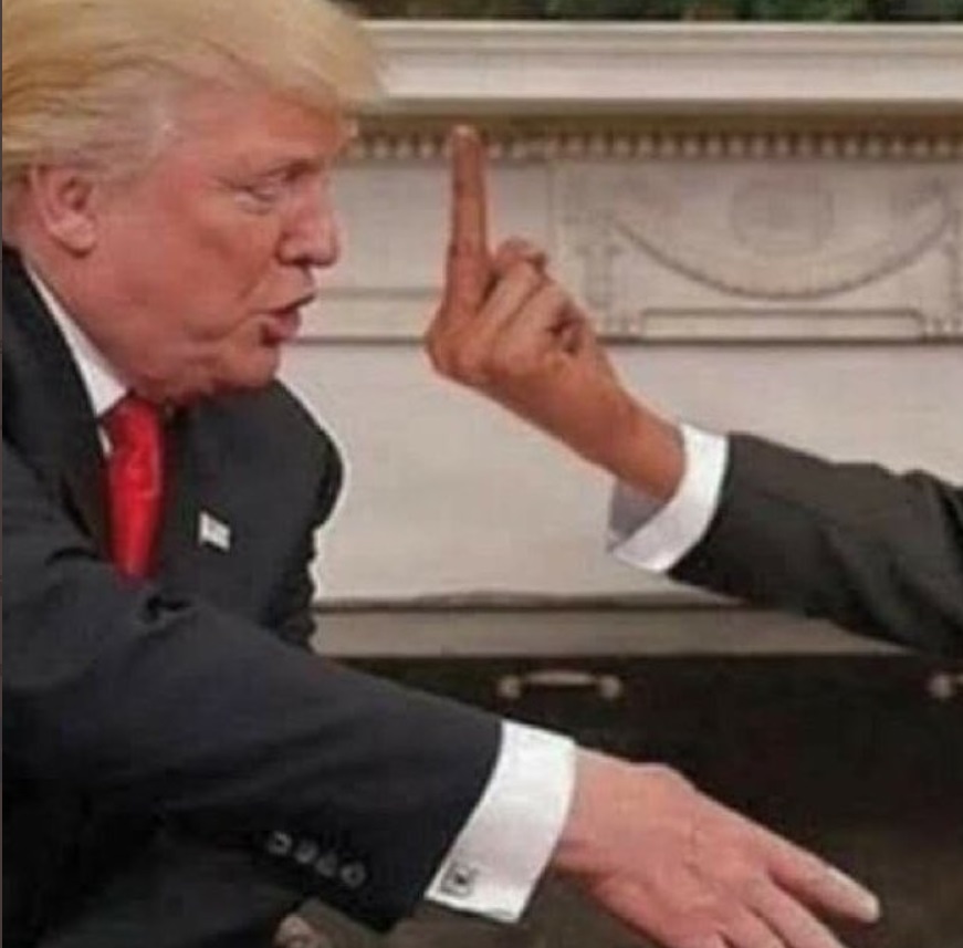 PHOTO Donald Trump Getting Flipped Off Inside The White House