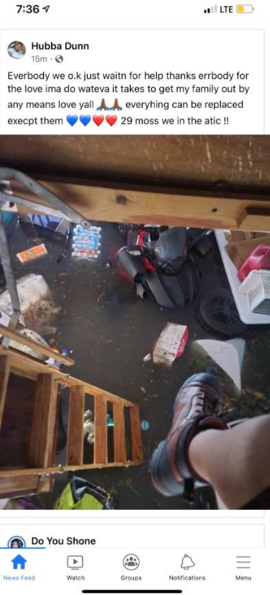 PHOTO Dude's House In Laplace Louisiana Floods All The Way Up To The Attic