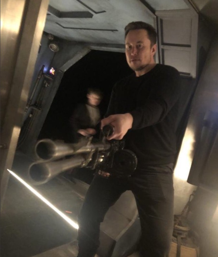 PHOTO Elon Musk Armed With A Flamethrower