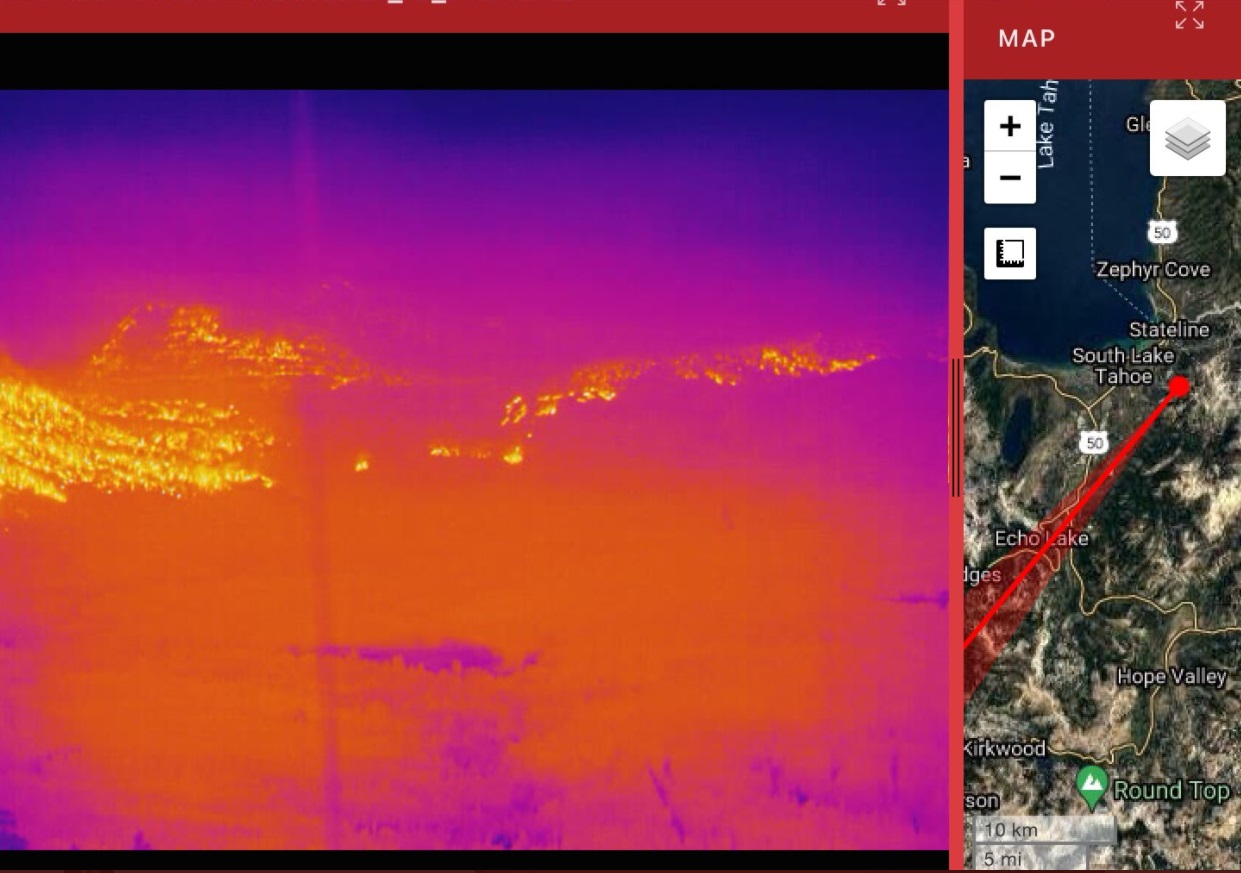 PHOTO Flames Have Overtaken Lake Tahoe And Can Be Seen Looking Towards Echo Lake