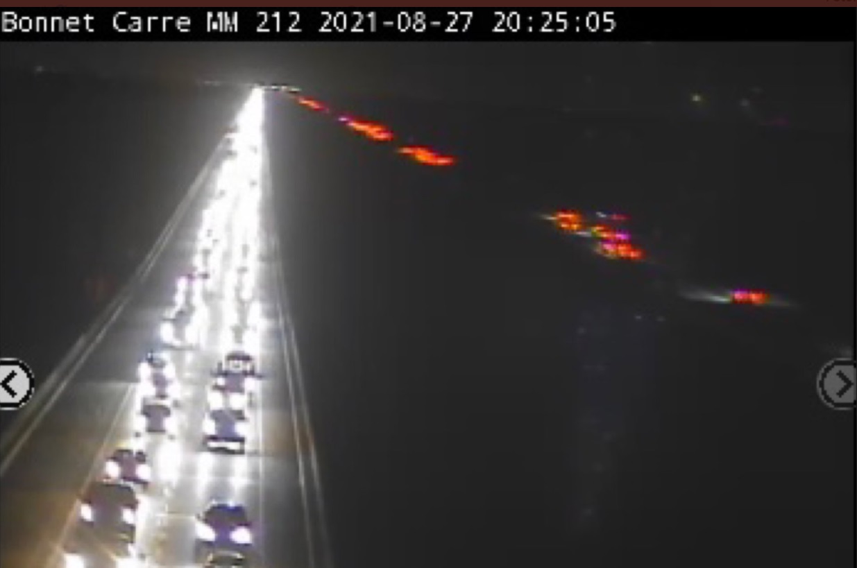 PHOTO I-10 At Bonnet Carre Spillway Evacuation Traffic Isn't Moving And Completely Gridlocked