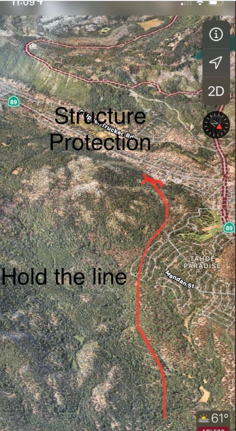 PHOTO Map Show How Firefighters Have Only One Shot At Stopping Caldor Fire From Advancing Into The Heart Of Lake Tahoe