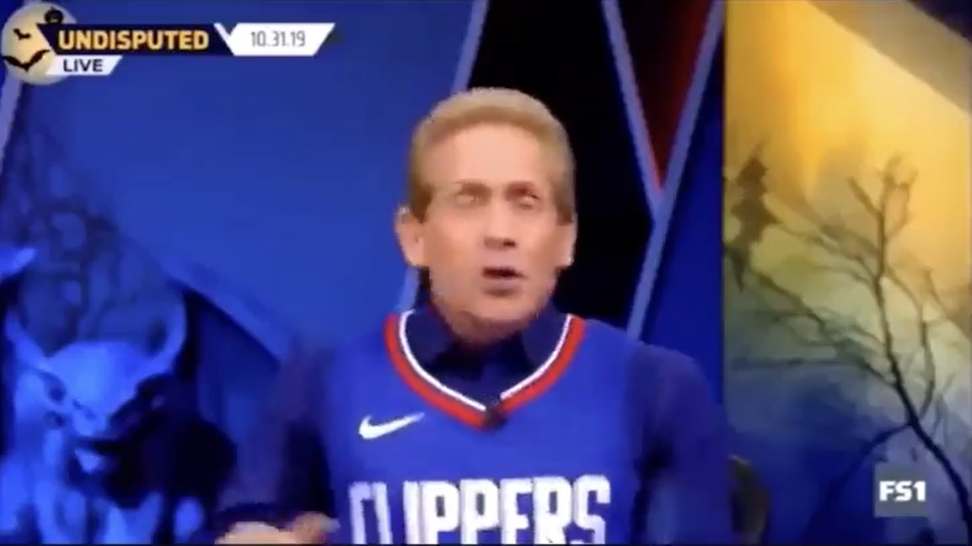 PHOTO Skip Bayless In A Los Angeles Clippers Uniform