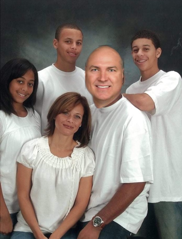 PHOTO Steven Johnson With Sonya Curry's Family Meme