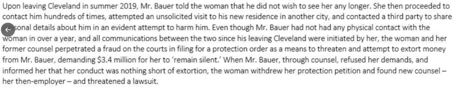 PHOTO Trevor Bauer's Accuser Demanded $3.4 Million From Him In 2019