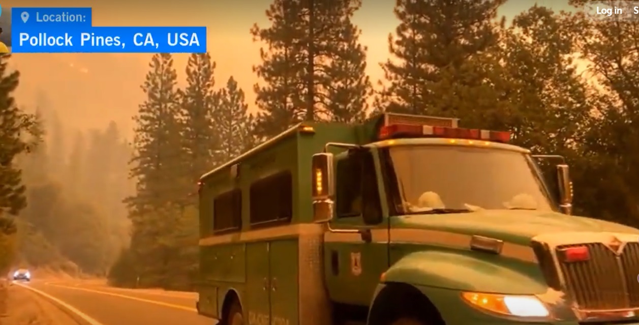 PHOTO Zero Percent Visibility In Pollock Pines California From The Caldor Fire