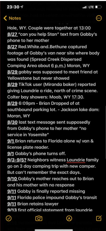 PHOTO Brian Laundrie Drove To Remote Area Of Grand Teton National Park After 1PM Mountain Time To Kill Gabby Petito And Bury Her Body