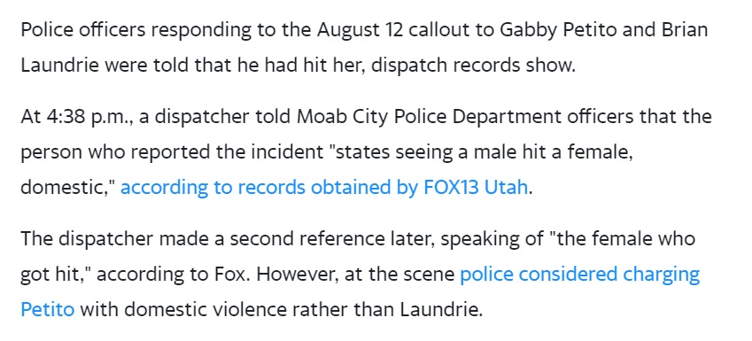 PHOTO Brian Laundrie Hit Gabby Petito Physically On August 12th But Moab Police Considered Charging Her With Domestic Violence