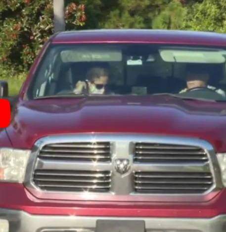 PHOTO Brian Laundrie's Parents Driving To Orlando Florida In Red Dodge Ram Pickup Truck