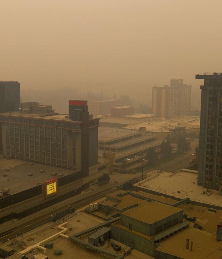 PHOTO Downtown Lake Tahoe Smothered In Smoke