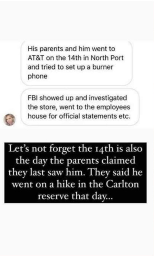 PHOTO FBI Went To AT&T Store To Investigate Brian Laundrie's Burner Phone