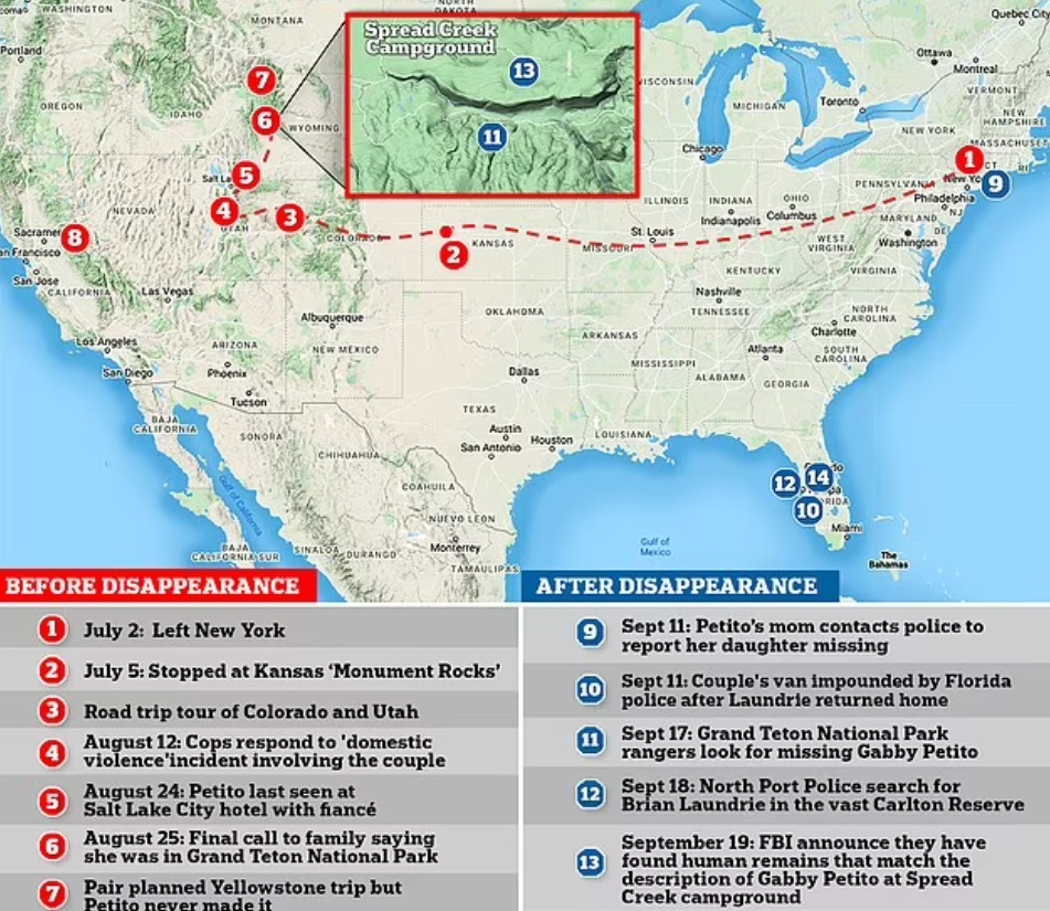 PHOTO Full Timeline Of Brian Laundrie's Whereabouts Before And After The Disappearance