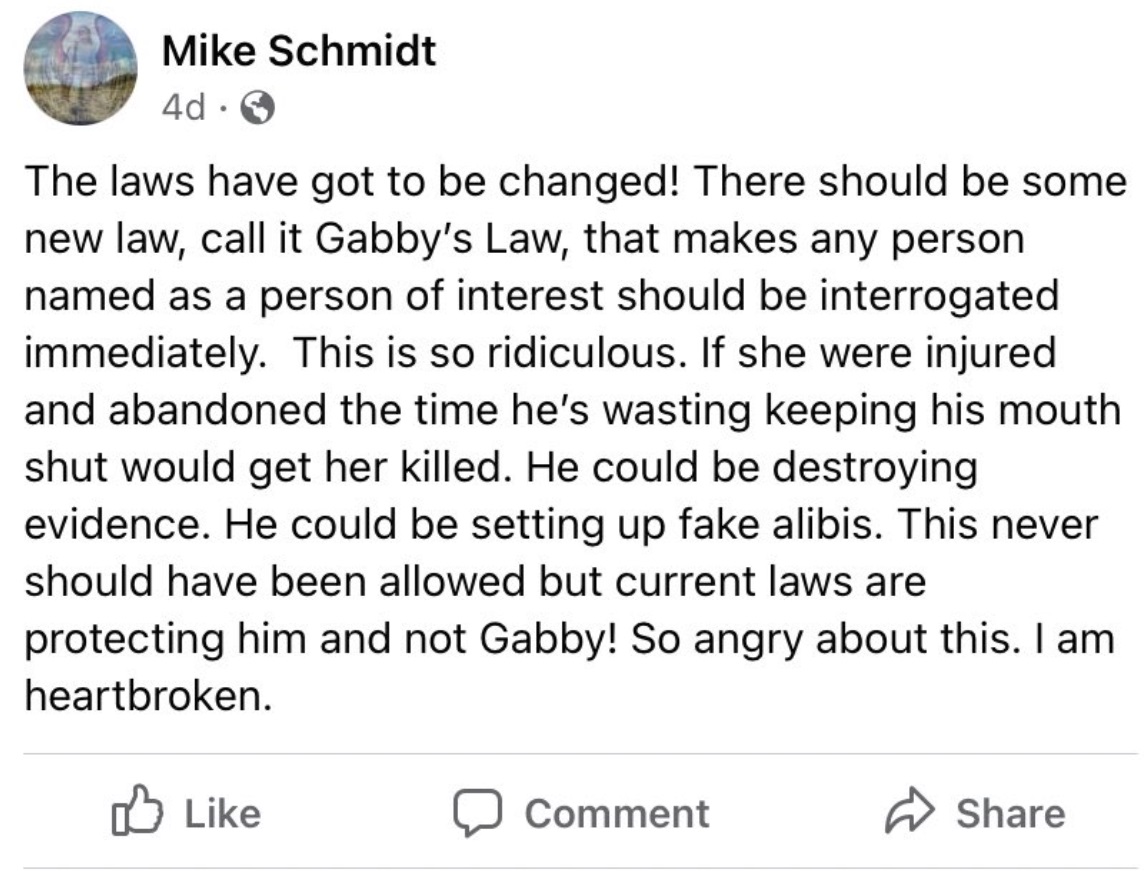 PHOTO Gabby Petito's Uncle Says Any Person Named As Person Of Interest Should be Interrogated Immediately And Not Allowed To Be Free