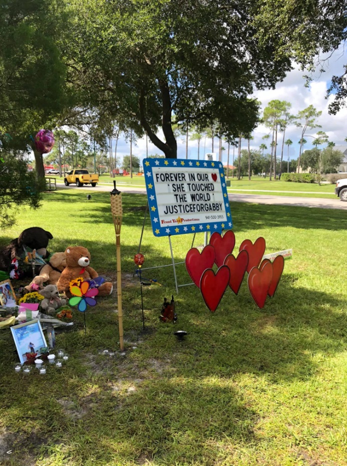 PHOTO Justice For Gabby Petito Sign In North Port Florida