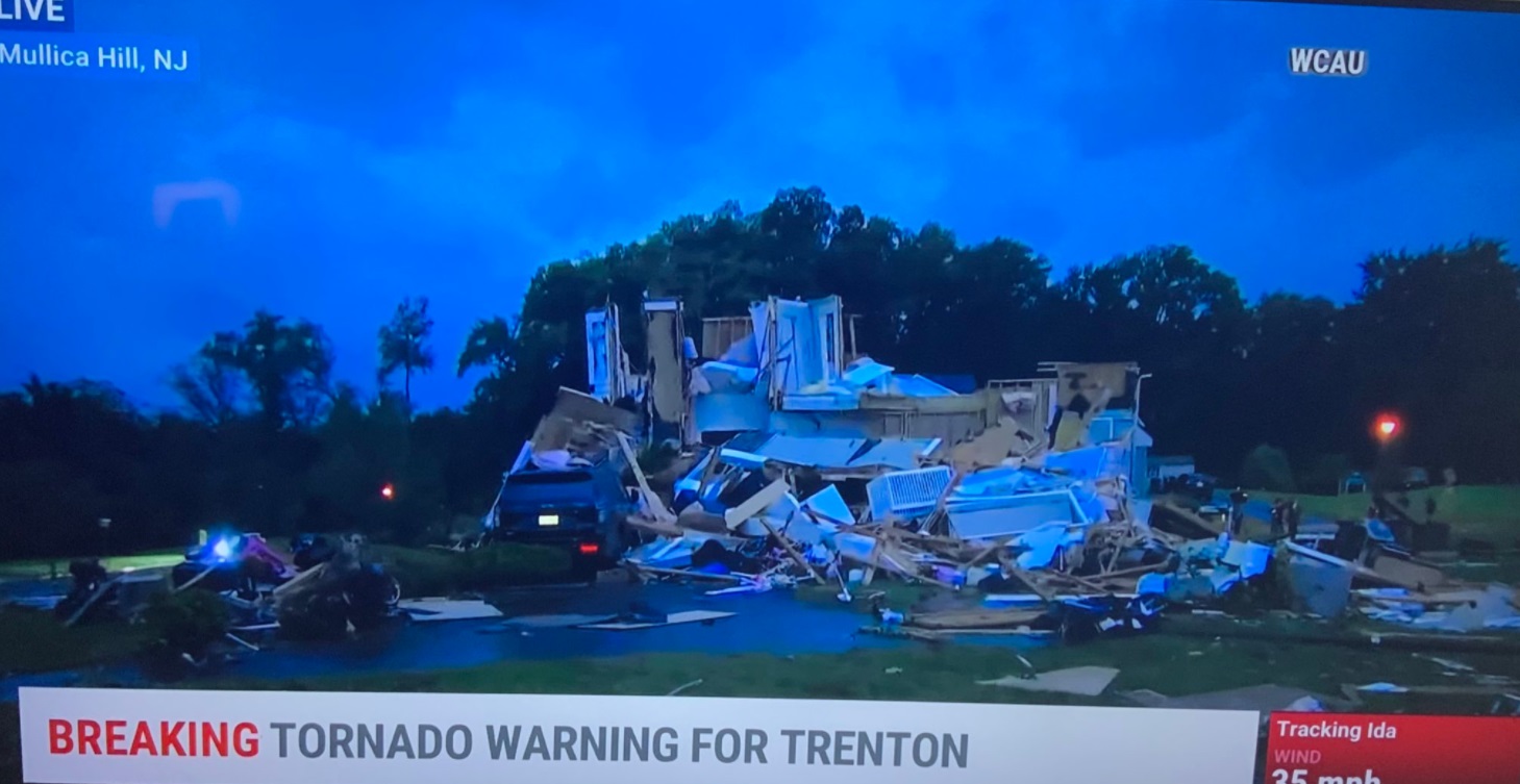 PHOTO One Home In Mullica Hill NJ That Suffered EF4 Damage Is Just Left To Rubble Only Car Is Still Parked In The Driveway