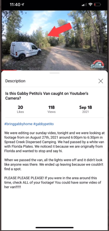 PHOTO Proof Gabby Petito's Van Was In Spread Creek On August 27th