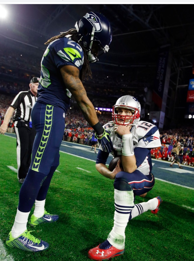 PHOTO Tom Brady Refusing To Shake Richard Sherman's Hand