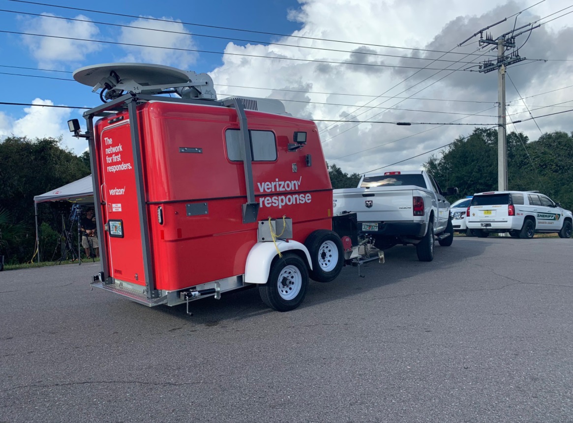 PHOTO Verizon Response Vehicle Being Used At Carlton Reserve To Boost Cell Signal For Searchers