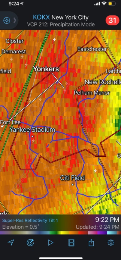 PHOTO Yankee Stadium Is In The Middle Of The Tornado Warning Issued For New York